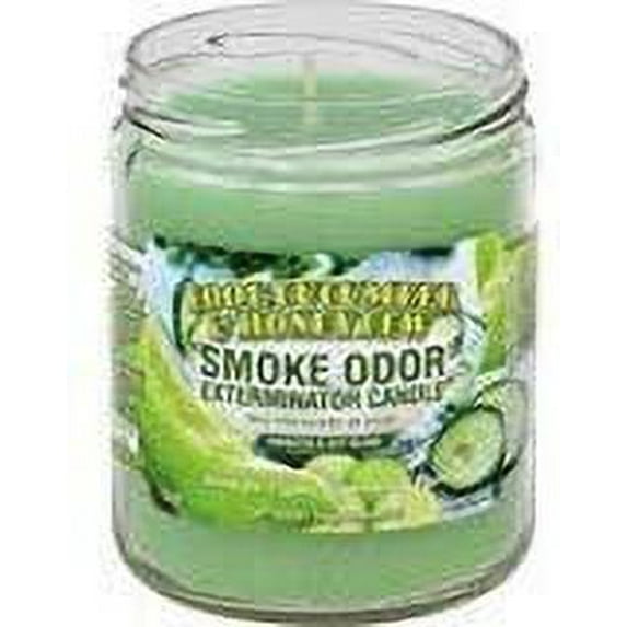 Smoke Odor Exterminator 13oz Jar Candles Cool Cucumber & Honeydew, 2