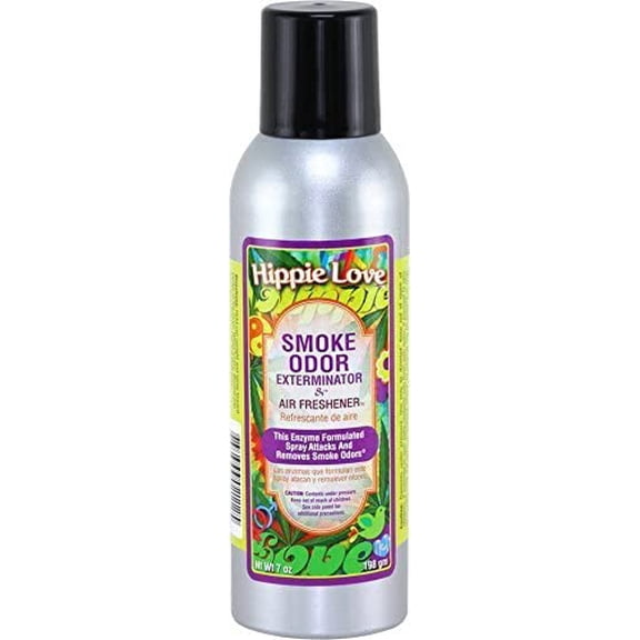 Smoke Odor Exterminator 7oz Large Spray, Hippie Love, 7 Ounce
