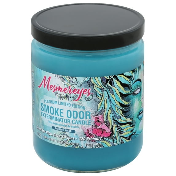Smoke Odor Exterminator Candle 13oz jar, Platinum Limited Edition Mesmereyes by SeanD