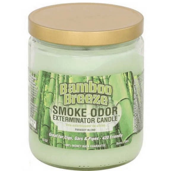Smoke Odor Exterminator Candle BAMBOO BREEZE Scent 13 Oz. JAR