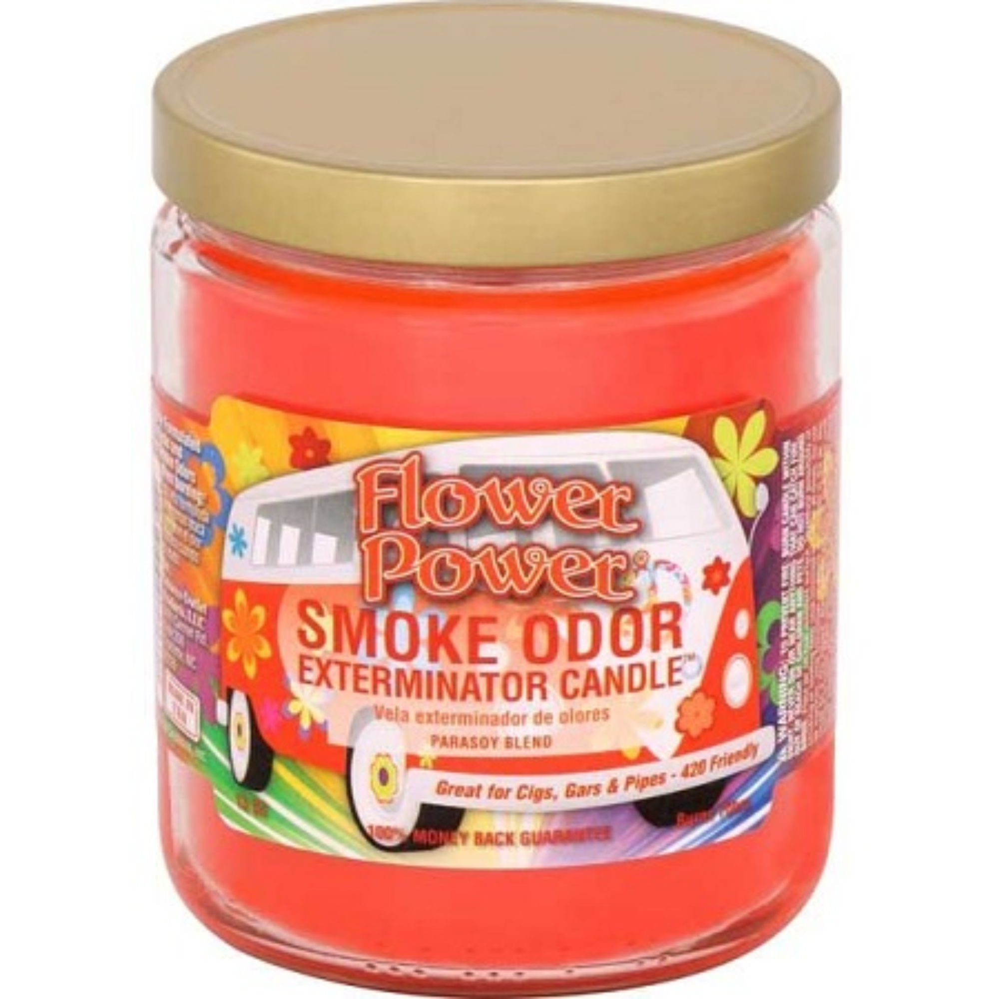 Smoke Odor Exterminator Candle FLOWER POWER Scent 13 Oz. JAR