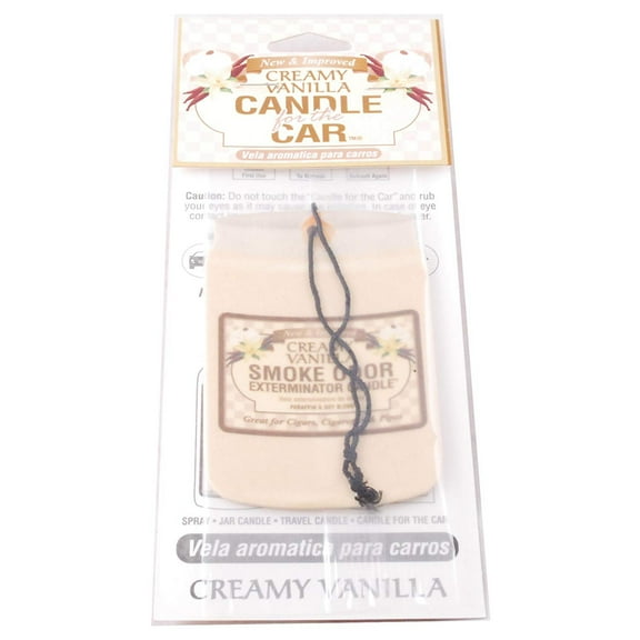 Smoke Odor Exterminator Candle for the Car, Creamy Vanilla
