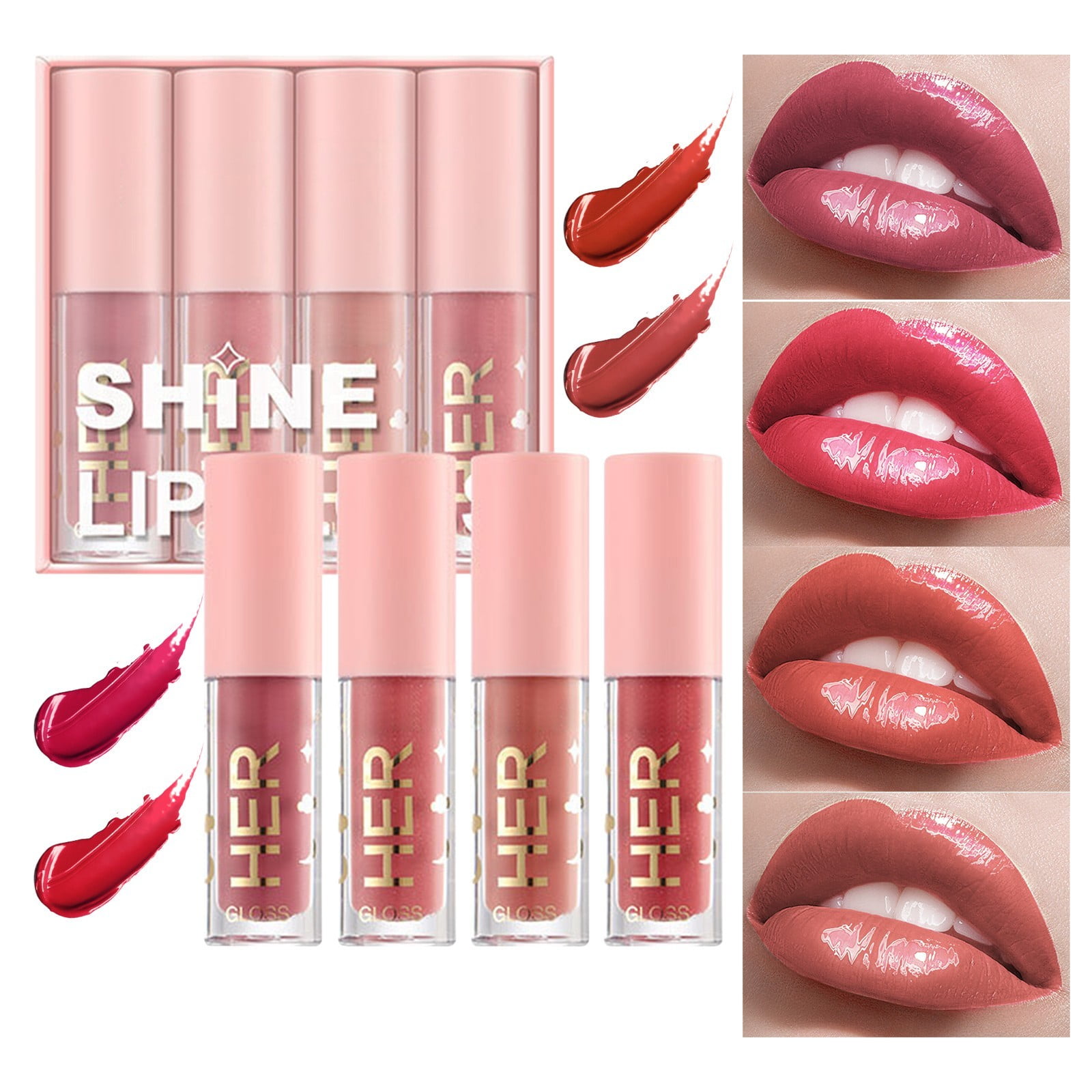 Water Gloss Lip Gloss Hazelnut Swirl Lipstick Tint for Wink Lipstick en Star Beauty Crushed Lip Color 3d Lip Plumper Bottles Lipstick Bright Lip Gloss Lip Bar Lip Gloss Bundle of Lip Gloss