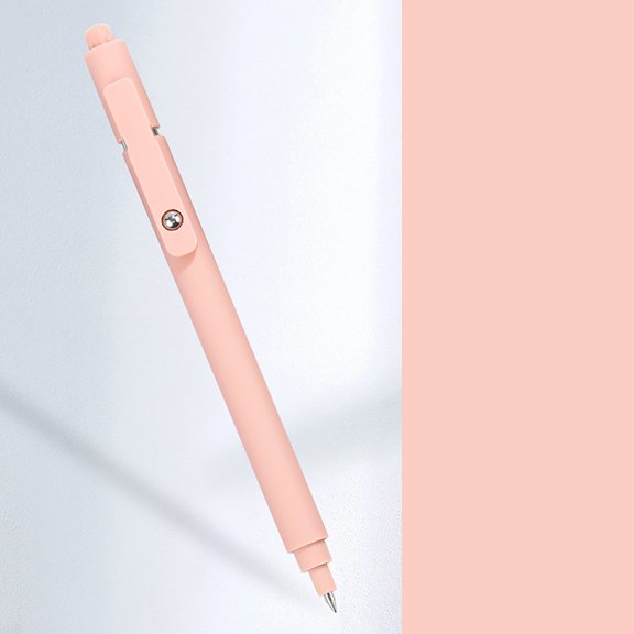 Smoke Pink Retractable Gel Pen 0.5mm with Large Capacity Ink for Smooth Writing and Note-Taking