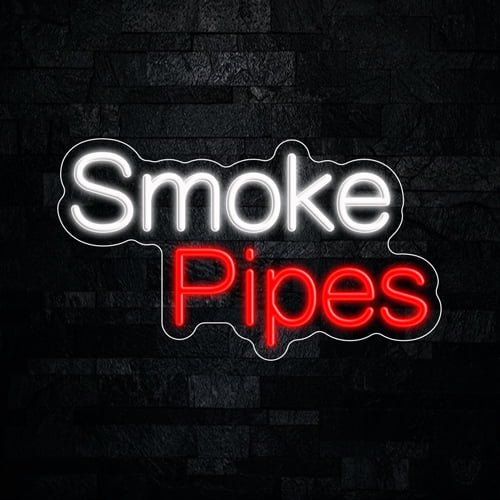 Smoke Pipes LED Neon Sign 19"L x 11"H #33398