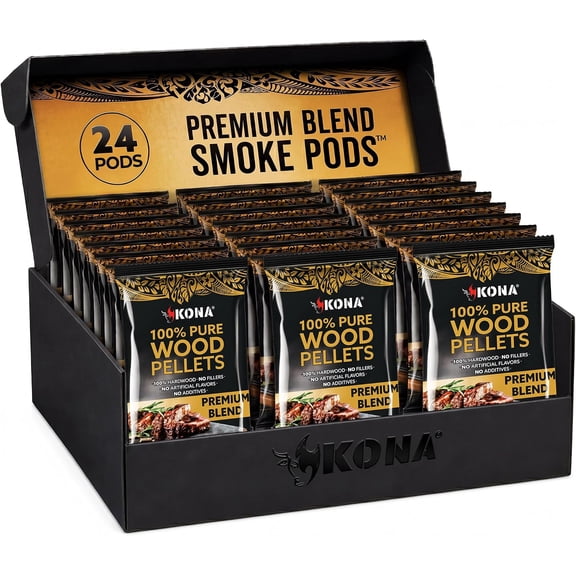 Smoke Pods Premium Blend Pellets Intended for Ninja Woodfire Grill, 24 Stay-Fresh - Sealed Single-Use Pouches for No-Mess Smoking Sessions