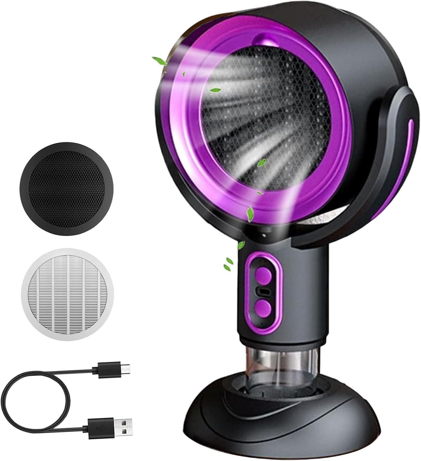Smoke Purifier for Smoking Indoors, Portable Range Hood for Cooking, Detachable puff hide Purifier Fan and Washable Smoke Filter for Indoor BBQ,Hot Pot, Extractor Hood (Purple,Plug In)