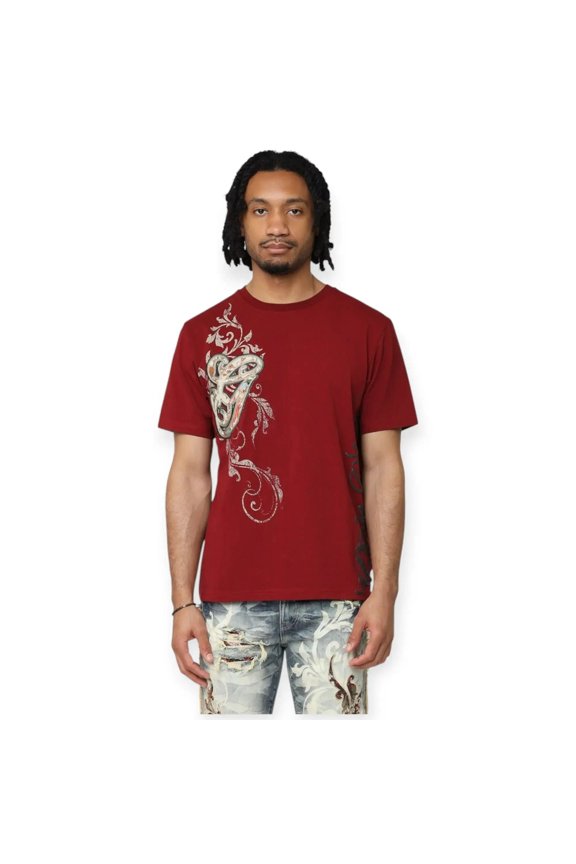 Men Academy Tee (Burgundy Syrah)
