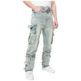 thumbnail image 1 of Smoke Rise Men Handle Cargo Pocket Jean(Seville Blue), 1 of 6