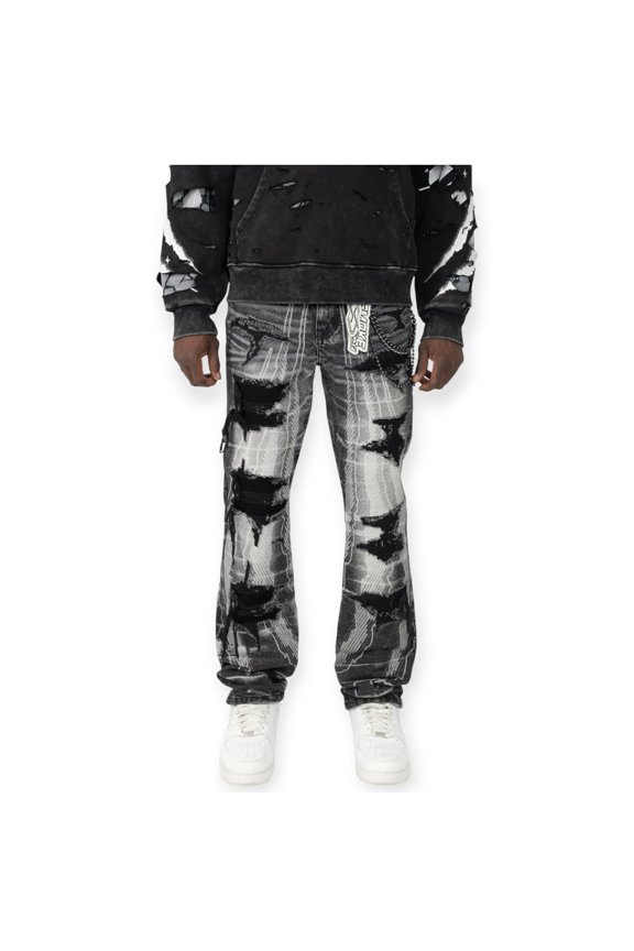 Men Racing Denim jeans (Cosmo Black)