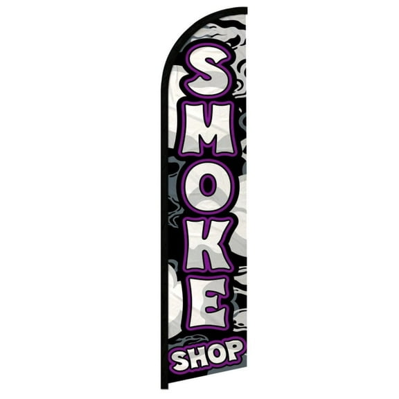 Smoke Shop (Purple) Windless Banner Flag