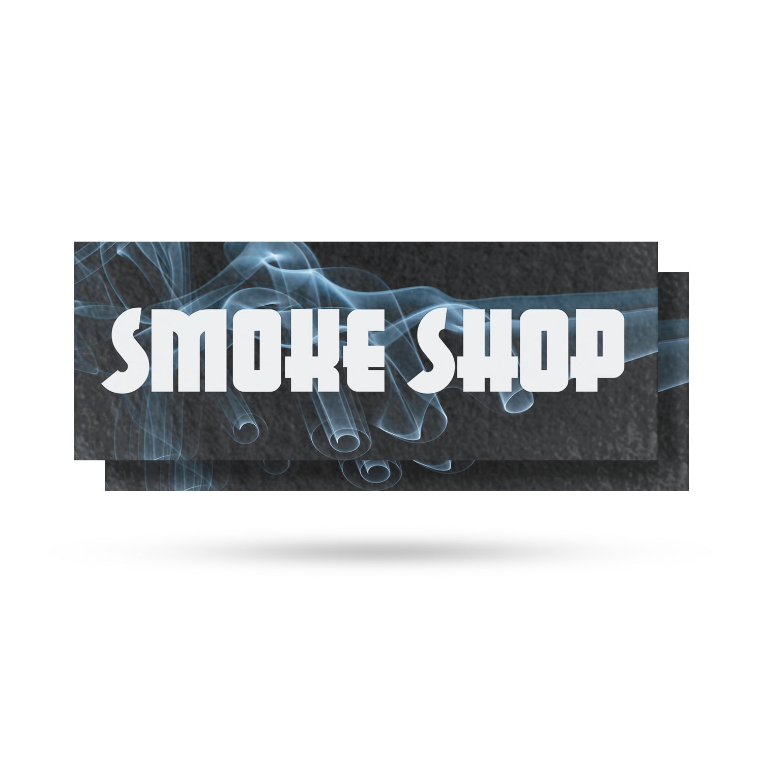 Smoke Machine Decals Smoke Shop Vinyl Decal 2 Pack of 24 Inch x 9 Inch Weatherproof Heavy ...