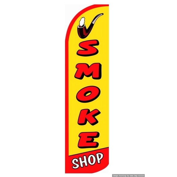 Smoke Shop Windless flag Without Pole Advertisement /Business Flags | Feather Flag |