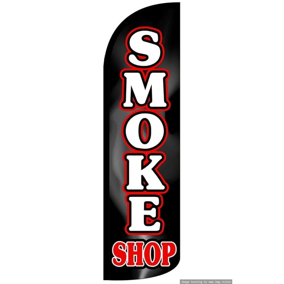 Smoke Shop Windless flag Without Pole Advertisement /Business Flags | Feather Flag |