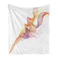 thumbnail image 1 of Smoke Soft Flannel Fleece Throw Blanket, Digital Design Vapor Waves as Abstract Multicolored Smoke with Series of Lines, Cozy Plush for Indoor and Outdoor Use, 50" x 70", Multicolor, by Ambesonne, 1 of 5
