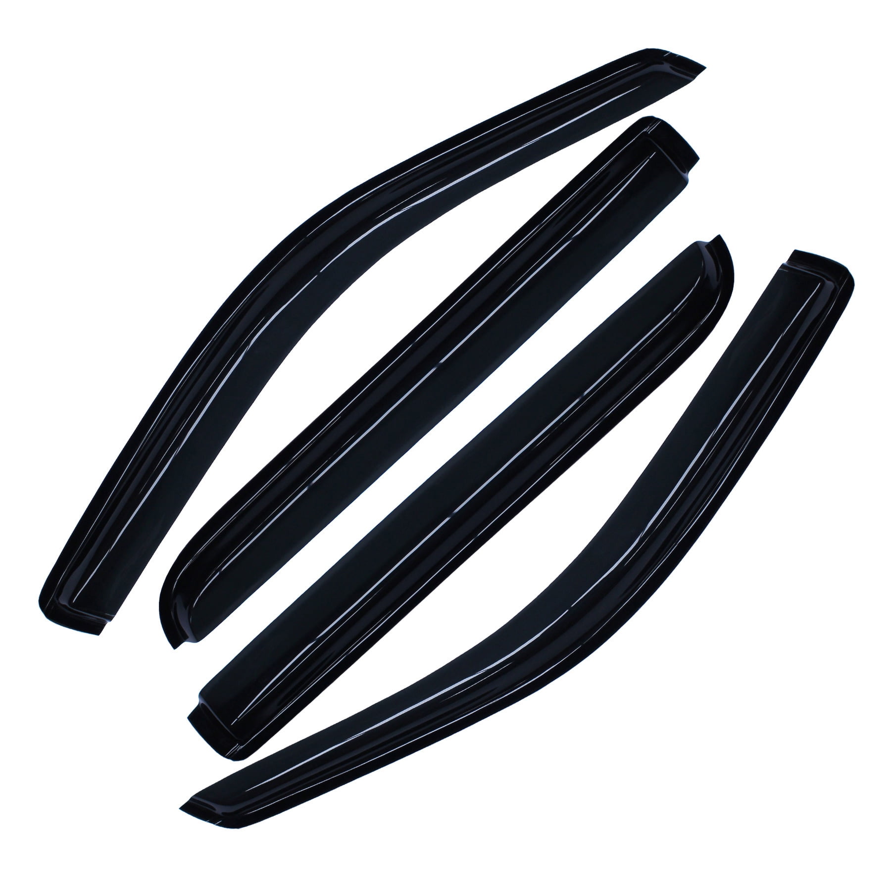 Smoke Tinted Window Vent Shade Deflectors Adhesive Tape-On Style-Window Visors Sun Vent Shade Deflectors Smoke