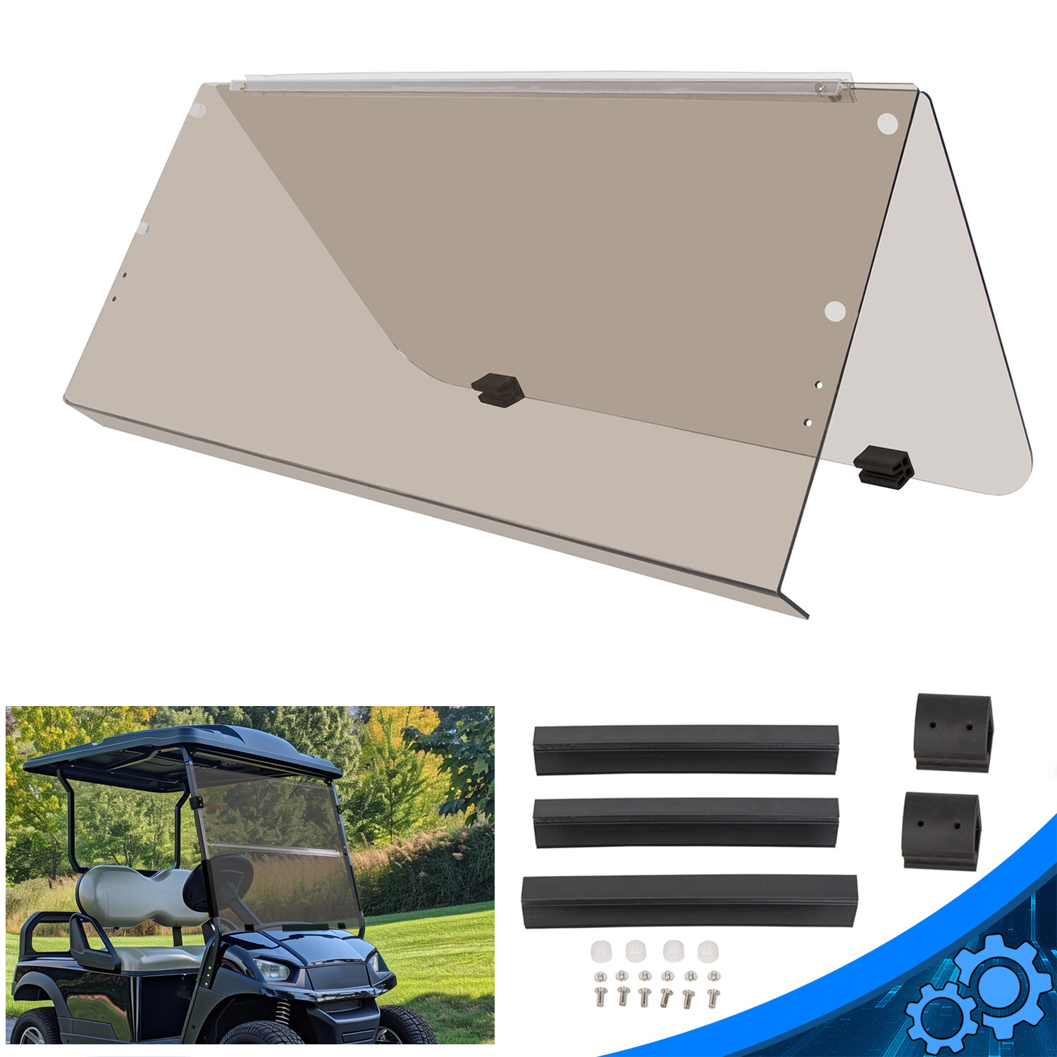 Parabrisas Ahumado Para Yamaha Drive 2 2017+ (Gas/Eléctrico) | Plegable Con Junta | Protección Y Estilo