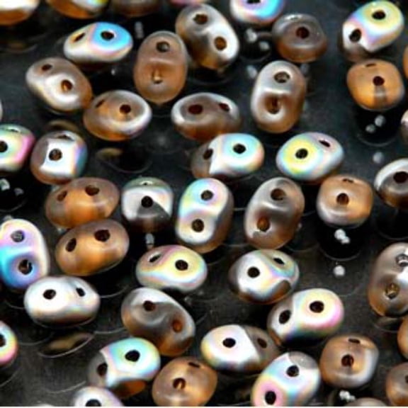 Smoke Topaz Vitrail Matte Superduo Beads DU0510230-28171-TB