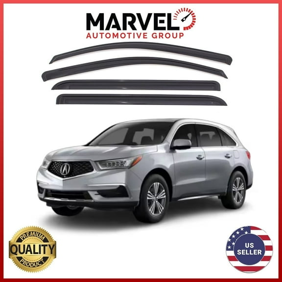Smoke Window Sun Vent Visor Rain Guards Deflectors for Acura MDX 2014-2020