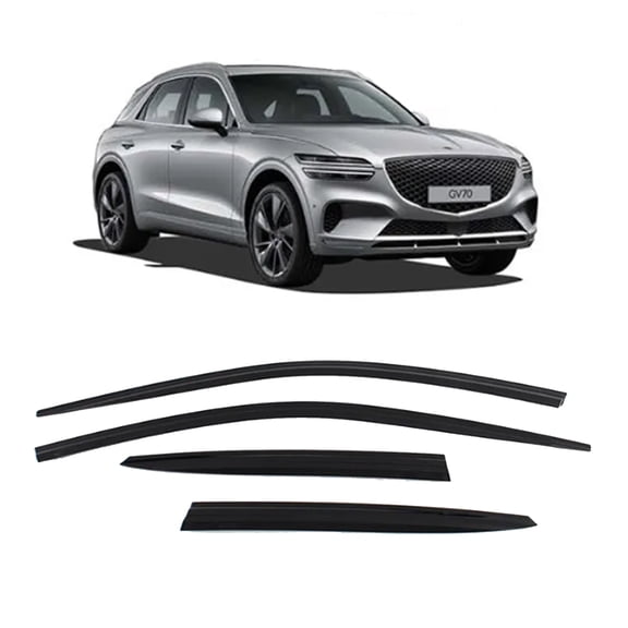 Window Visor Sun Rain Vent Guard K901-187 Smoke Compatible with Genesis GV70 2022+ 4 Piece Set