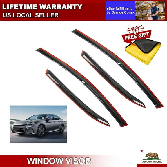 Smoke Window Visor Vent For 2018-2023 Toyota Camry 8th Gen JDM Mugen Style