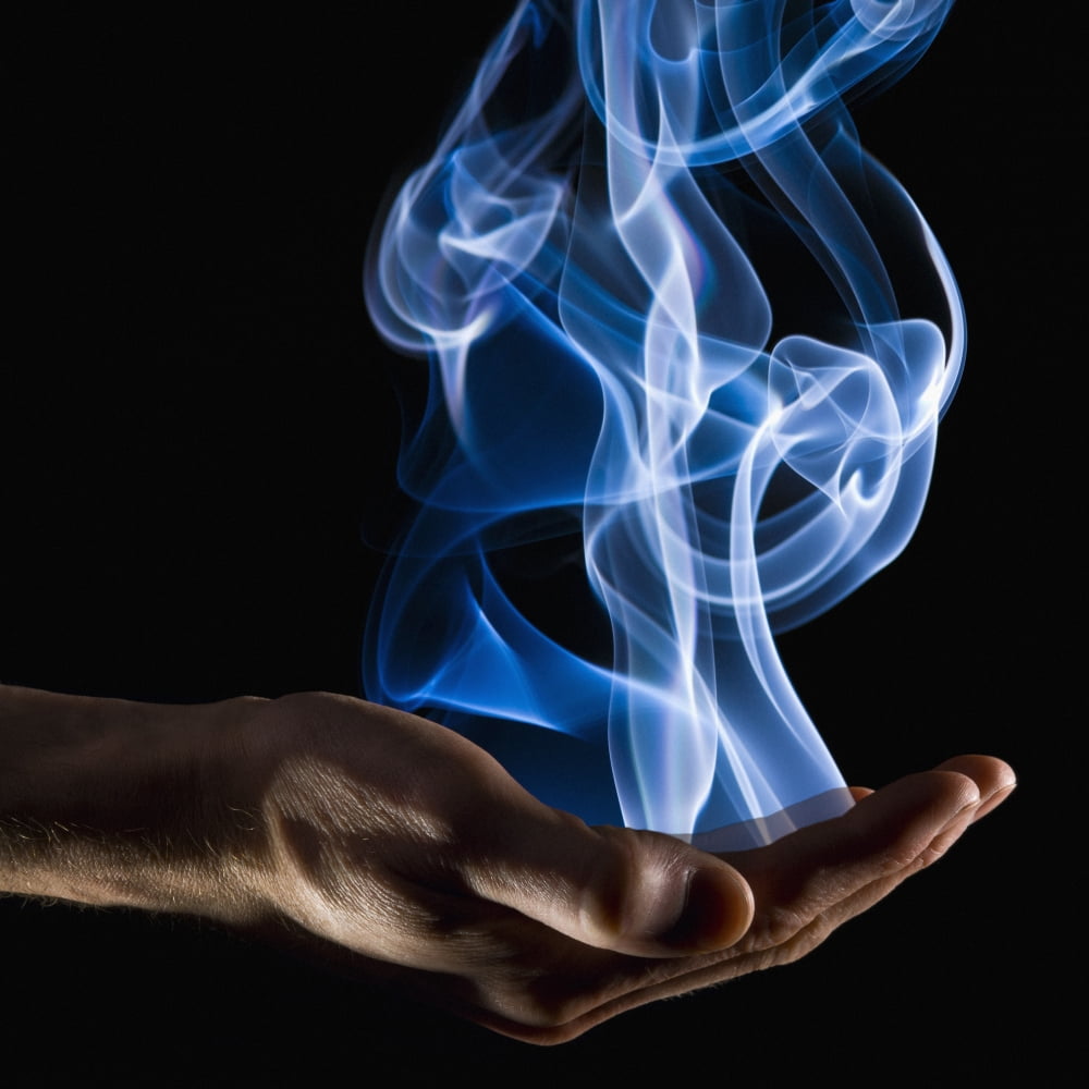 Smoke Wisps From A Hand Canvas Art - Corey Hochachka Design Pics (24 x 24)