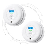 X-Sense Smoke and Carbon Monoxide Alarm Combo, 10 Year Sealed Battery, Wireless Interconnected Fire & CO Detector, Connects Up to 24 Link+ Devices, 2 PACK