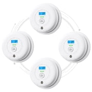 X-Sense Smoke and Carbon Monoxide Alarm Combo, 10 Year Sealed Battery, Wireless Interconnected Fire & CO Detector, Connects Up to 24 Link+ Devices, 4 PACK