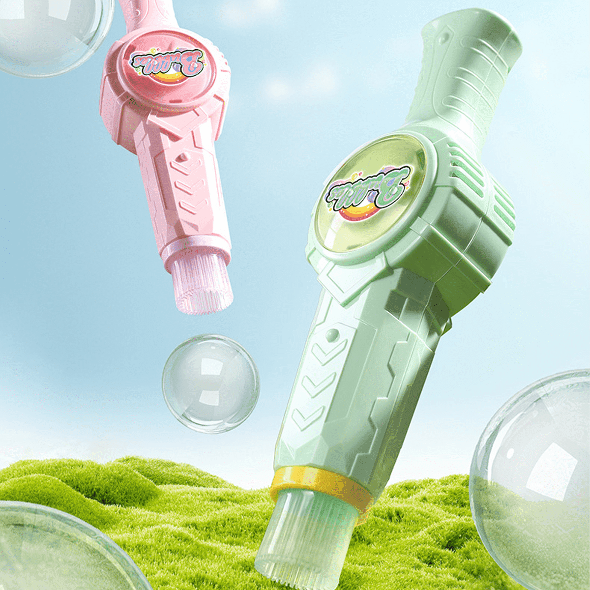 Smoke bubble machine, magic smoke bubble stick with gloves, bouncy bubble stick, colorful smoke bubble machine