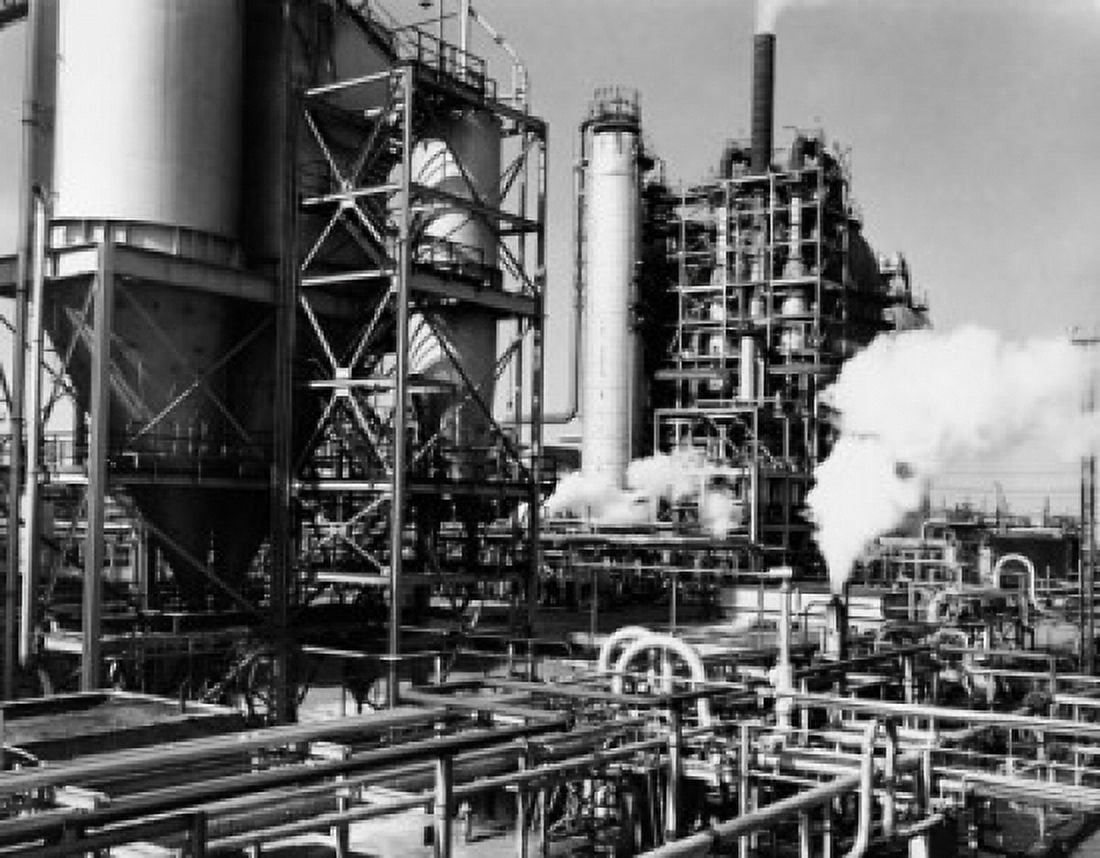 Smoke emitting from a chemical plant Canvas Art - (18 x 24)