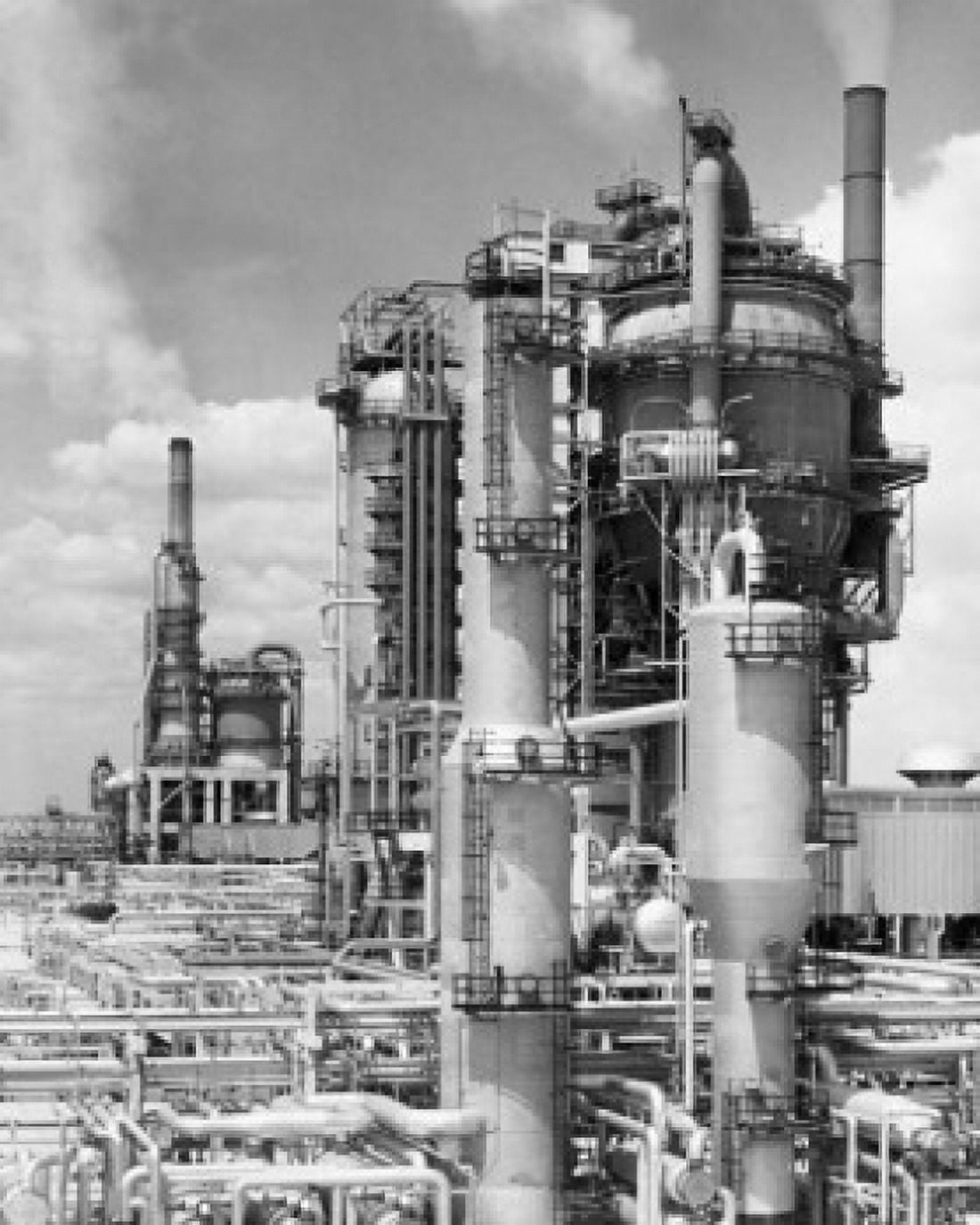 Smoke emitting from smoke stacks at an oil refinery Tidewater Oil Company Delaware USA Canvas Art -  (18 x 24)