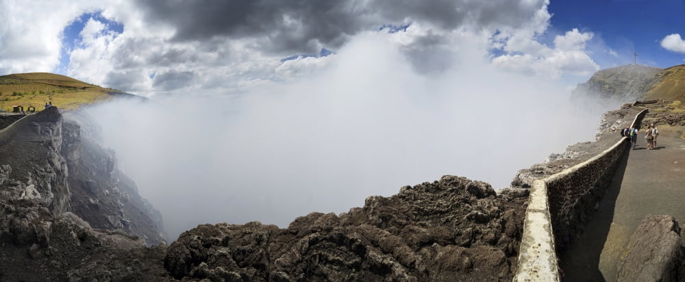 Smoke erupting form the Masaya Volcano Masaya Nicaragua Canvas Art - Panoramic Images (36 x 12)