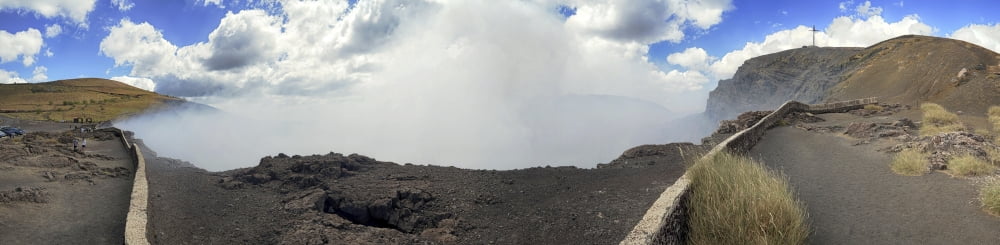 Smoke erupting form the Masaya Volcano Masaya Nicaragua Canvas Art - Panoramic Images (49 x 12)