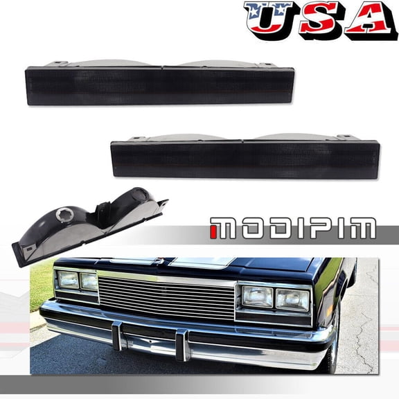 Smoke front bumper turn signal lens for 1982-87 El Camino Malibu Caballero-