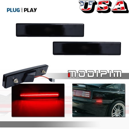 For 86 - 92 for Toyota Supra MK3 A70 Smoked Red LED Rear Side Marker Indicator Lights -