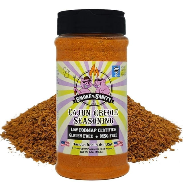 Smoke n Sanity Cajun YPF5 Creole Certified Low FODMAP Seasonings