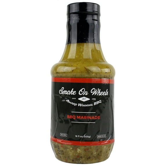 Smoke on Wheels 16oz BBQ Marinade Gluten and Msg Free Competition Rated Flavor