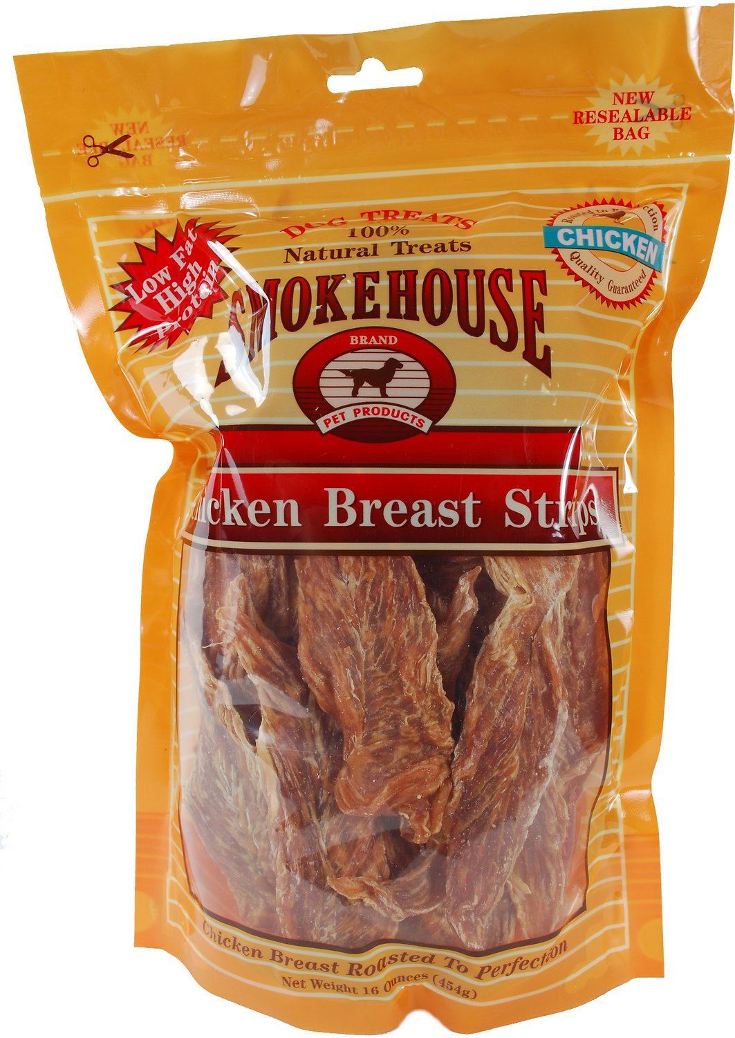 SmokeHouse Chicken Breast Strips Dog Treats, 16 Oz
