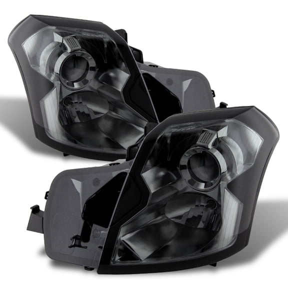 Smoked 2003-2007 Cadillac CTS Headlights Headlamps Left+Right Set 03 04 05 06 07