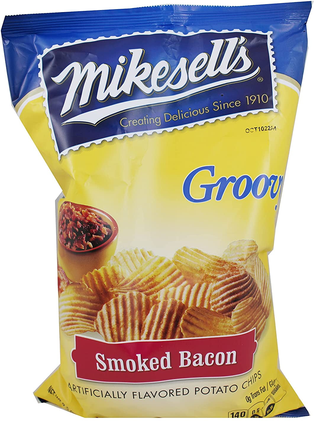 Smoked Bacon Groovy Potato Chips 9.5 Ounce Bag