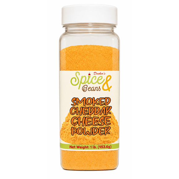 Smoked Cheddar Cheese Powder | Dry Seasoning or Sauce Mix | by Dasher's Spice & Beans | 1 lb