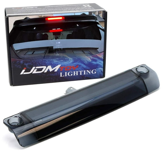 Smoked Dark Lens 9-LED 3rd Brake Light Assy For Toyota 4Runner Highlander Prius Sienna etc., Rear Center Roof High Mount LED Third Brake w/Strobe Braking Feature