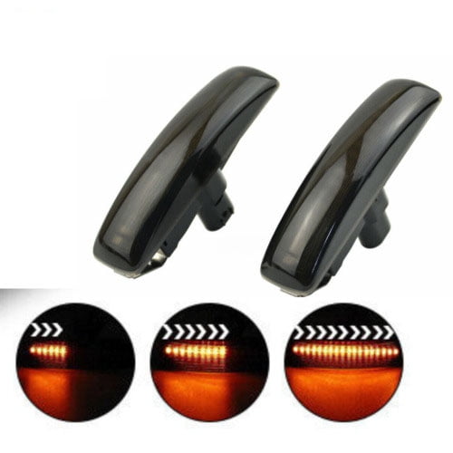 Smoked Dynamic LED Side Marker Signal Lights for Land Rover LR2 LR3 LR4 RR Sport