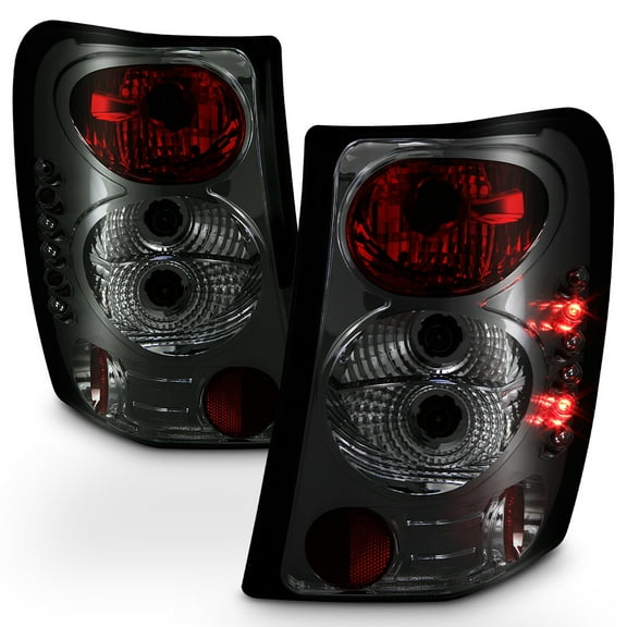 Smoked For 1999-2004 Jeep Grand Cherokee Euro Tail Lights Brake Lamps Left+Right