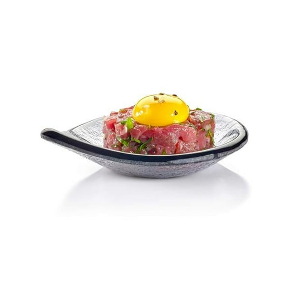 Smoked Glass Tear Drop Dish