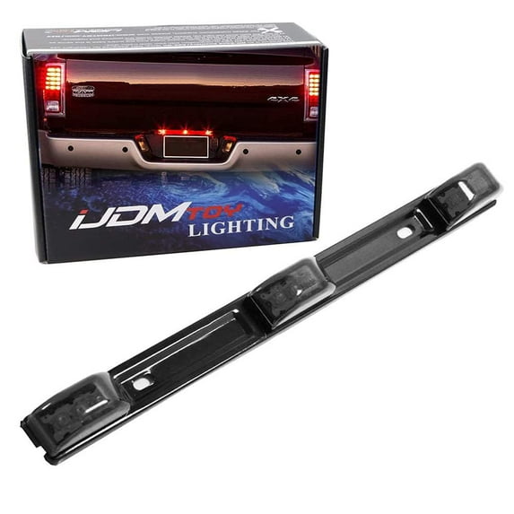 Smoked Lens 3-Lamp Truck Rear Tailgate or Trailer LED Light Bar For Ford F-150 F-250 F-350 F-450 Dodge RAM 1500 2500 3500 Chevy Silverado, GMC Sierra, etc
