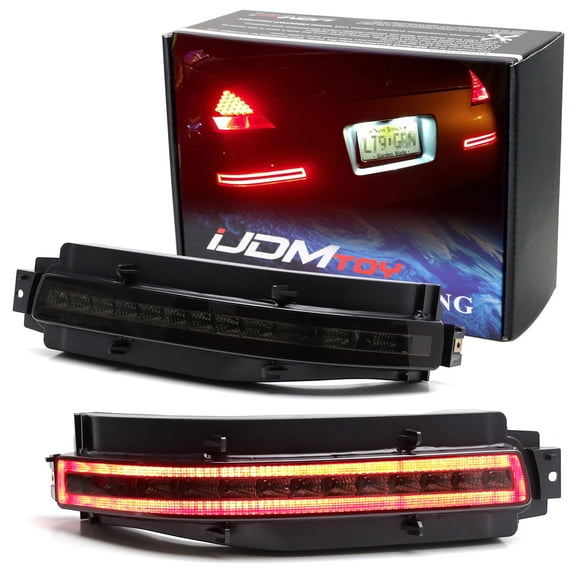 Smoked Lens All-In-One LED Tail Light Assembly For 2003-2009 Nissan 350z, Functions as LED Turn Signal Lamps, Backup Reverse Light & Brake Light