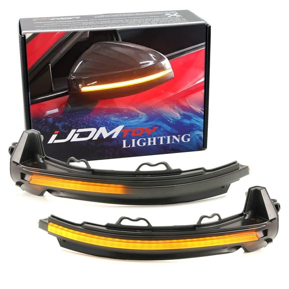 Smoked Lens Dynamic Sequential Blink/Flow Full LED Side Mirror Turn Signal Light Assembly Kit For Audi 2016-up A4, 2017-up A5 Convertible