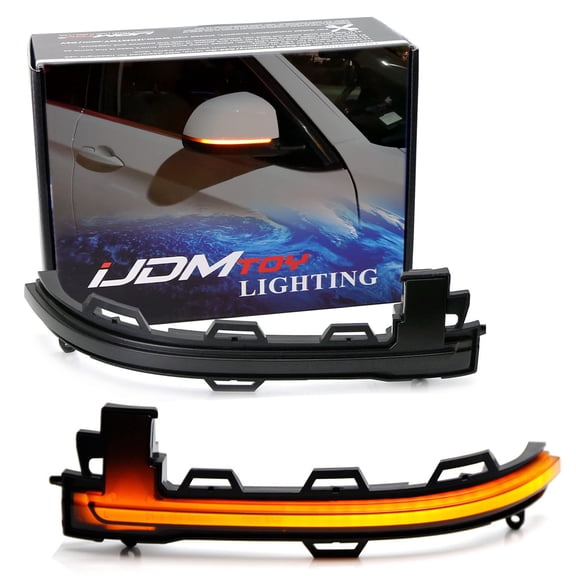 Smoked Lens Dynamic Sequential Blink LED Side Mirror Turn Signal Light Strip Assembly For 2014-2018 BMW X5, 2015-2019 BMW X6