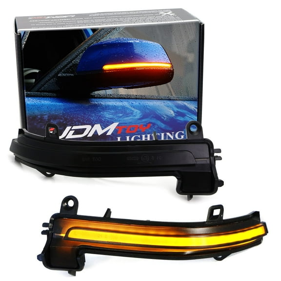 Smoked Lens Dynamic Sequential Blink LED Side Mirror Turn Signal Light Strip Assembly For BMW 1 2 3 4 Series i3 (F20 F21 F22 F30 F32)